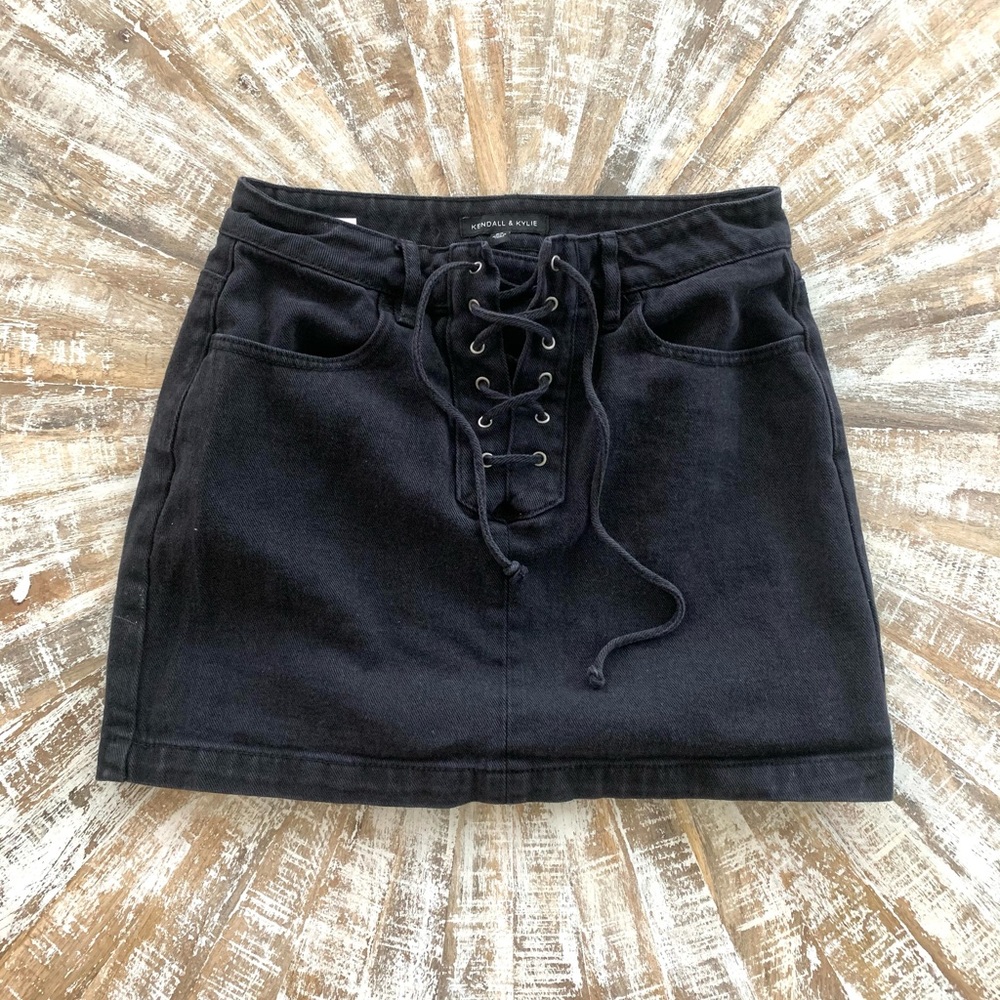 Black Jean Skirt